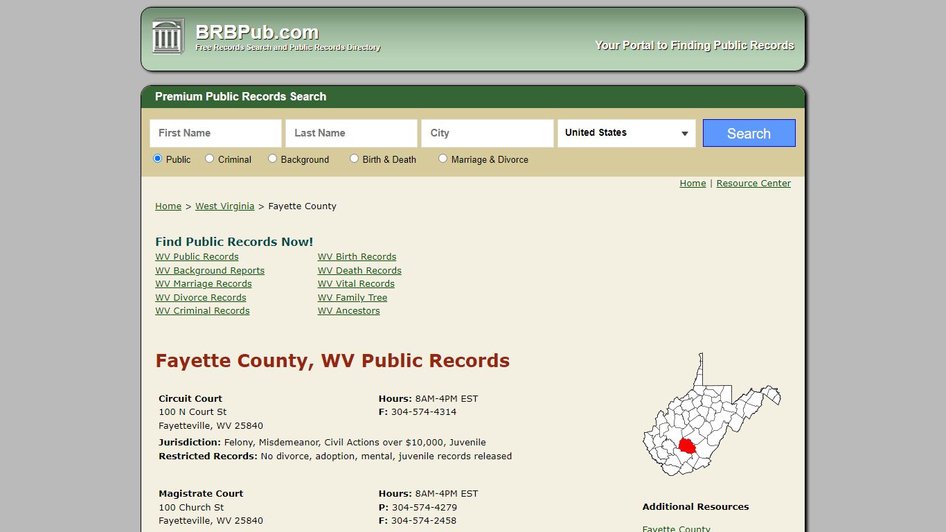 Fayette County Public Records | Search West Virginia ...